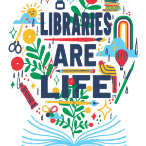 Libraries Are Life (tm) Large Poster