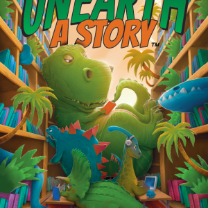 T-Rex in the Stacks Large Poster