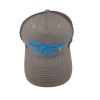 Gray baseball cap with embroidered “Libraries Are Life” text in blue and multicolor accents.