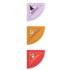 Set of three detective-themed corner bookmarks: purple "Whodunit?" with a top-hatted man, orange "Basically a Detective" with a magnifying glass, and red "It's Elementary" with a skull in a deerstalker cap